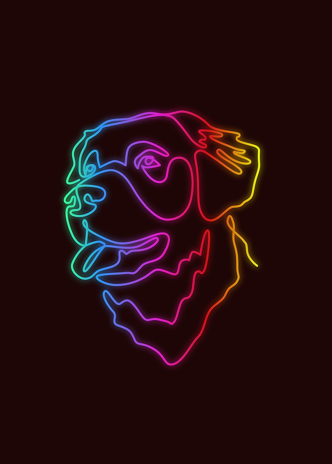 Neon Rottweiler One Lines