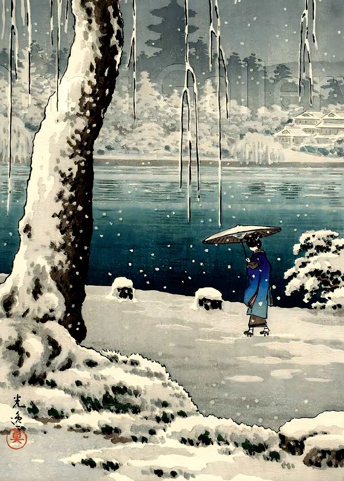 Ukiyo e Sarusawa Pond