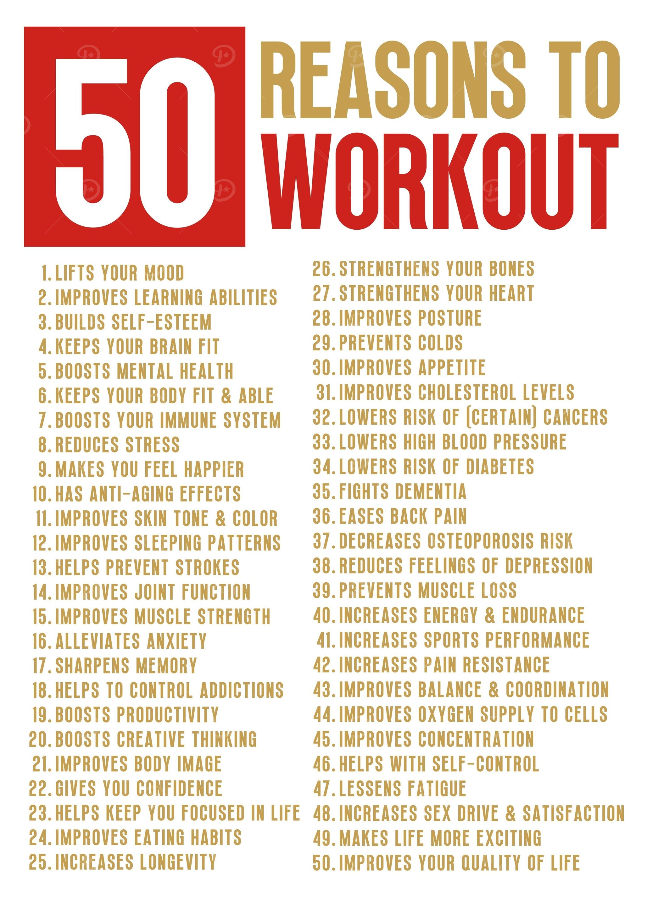 50 Reason to Workout