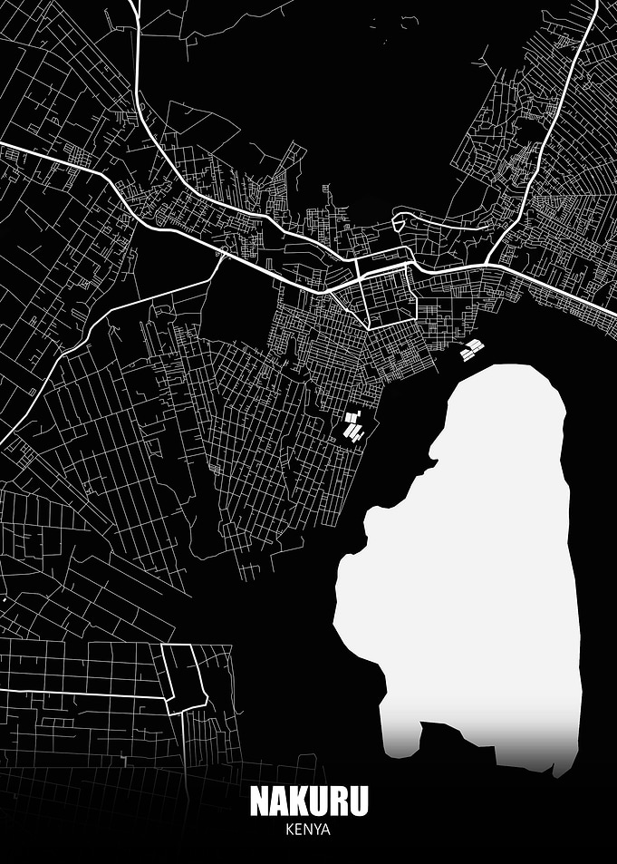 Nakuru Kenya Dark Map