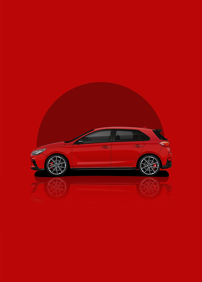 Art Car Hyundai i30 N red