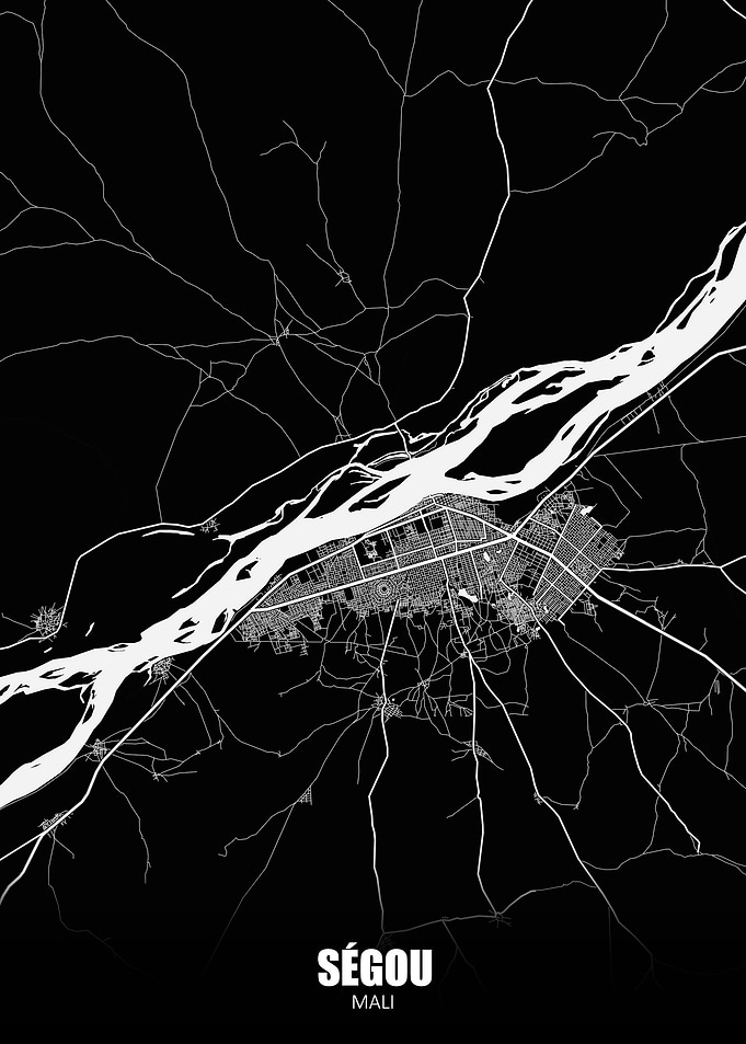 Segou Mali Dark Map