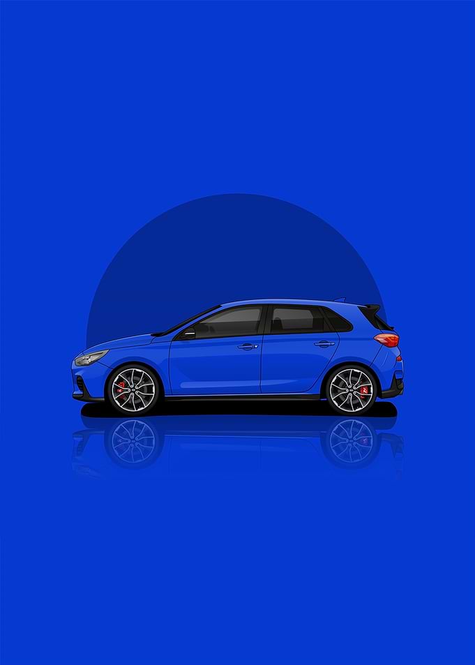 Art Car Hyundai i30 N blue