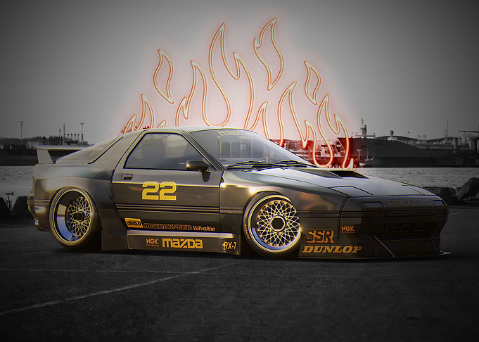 Anime Cars Mazda RX