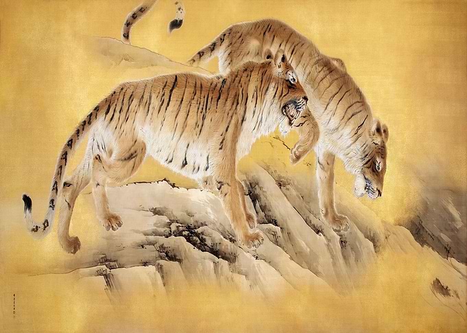 Mountain Stream and Tigers