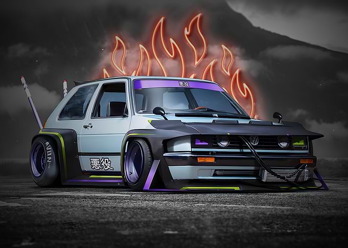 Anime Cars Volkswagen