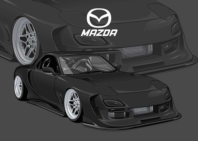 mazda rx 7 black