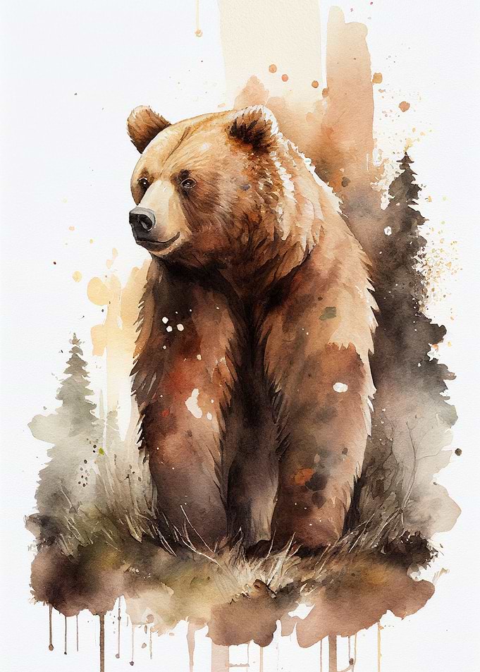 strong brown bear