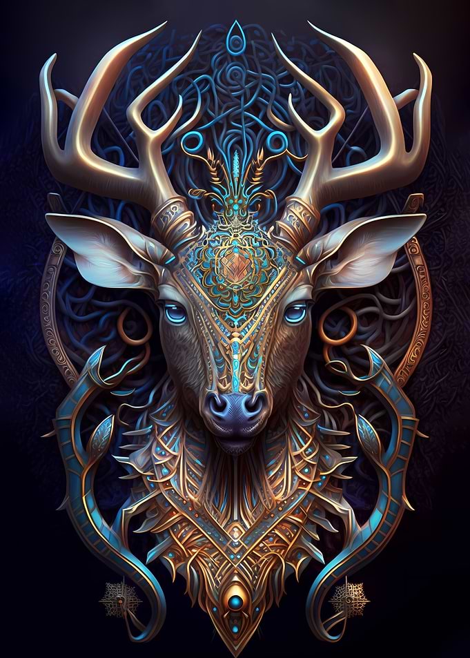 Mystical Cosmic Deer