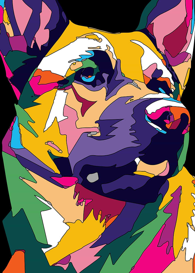 Dog 3 WPAP Style