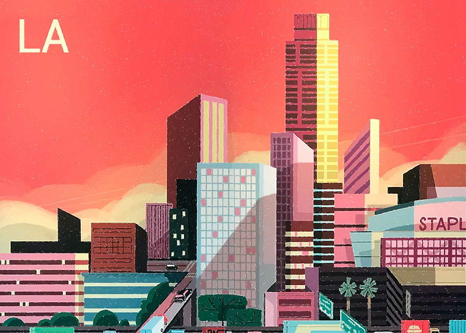 Los Angeles LA Skyline