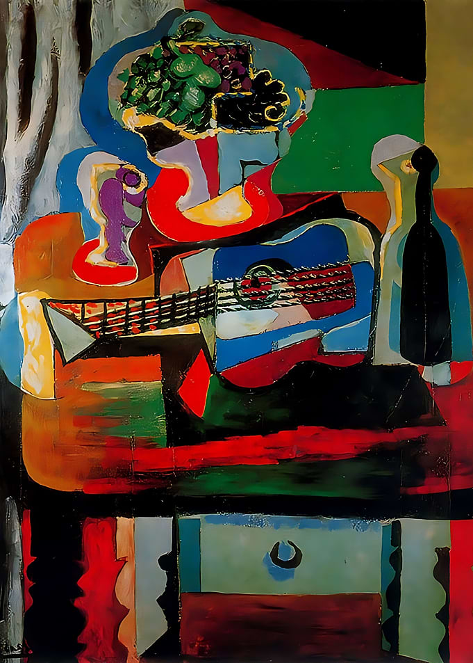 guitar bottle fruit dish