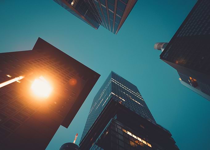 Blue hour in frankfurt
