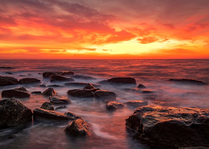 fire sunrise