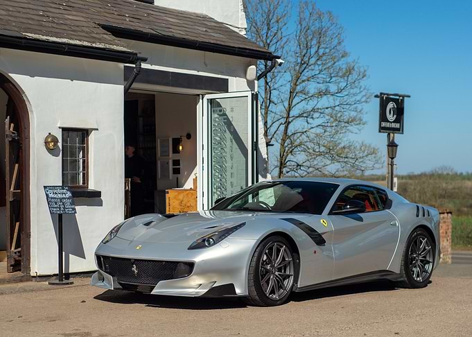 Silver Ferrari F12 TDF