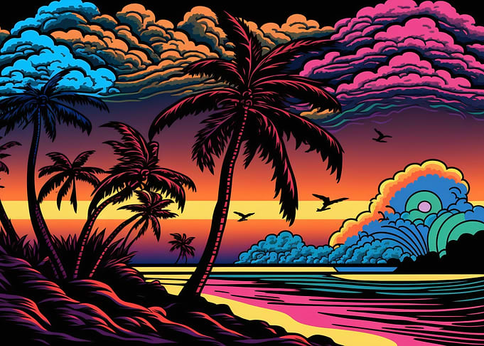 Psychedelic sunset