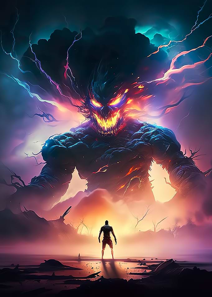 Giant tornado demon