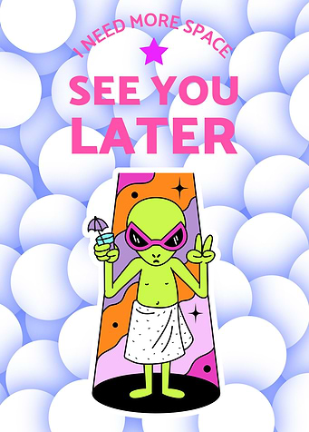 Funny Alien Need Space
