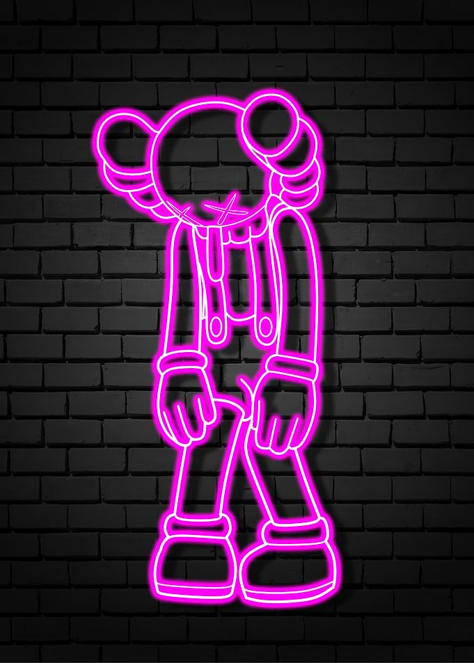 Neon Kaws posters