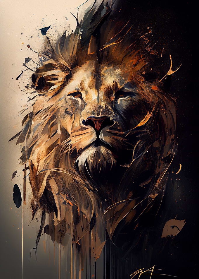 Lion Abstract
