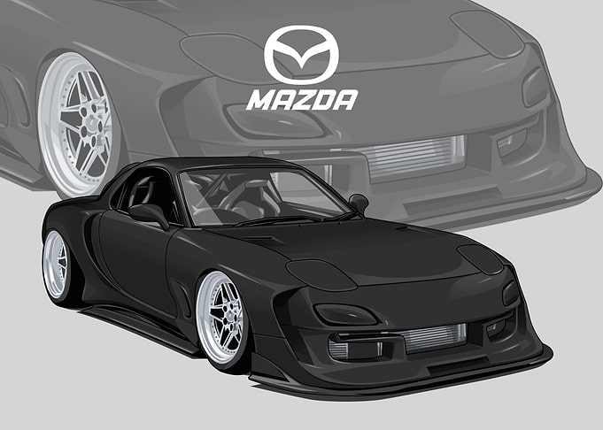 mazda rx 7 black