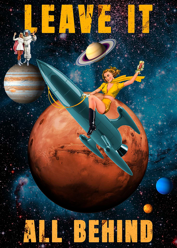 Vintage Space Collage