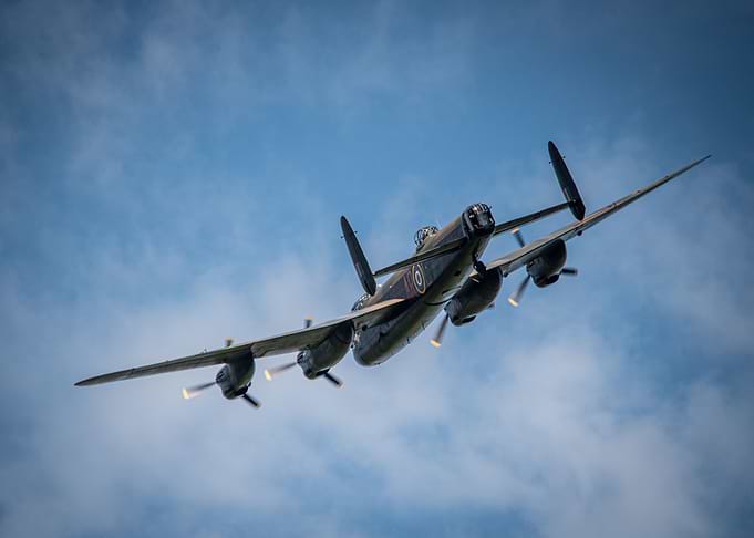 Lancaster Bomber in Flight