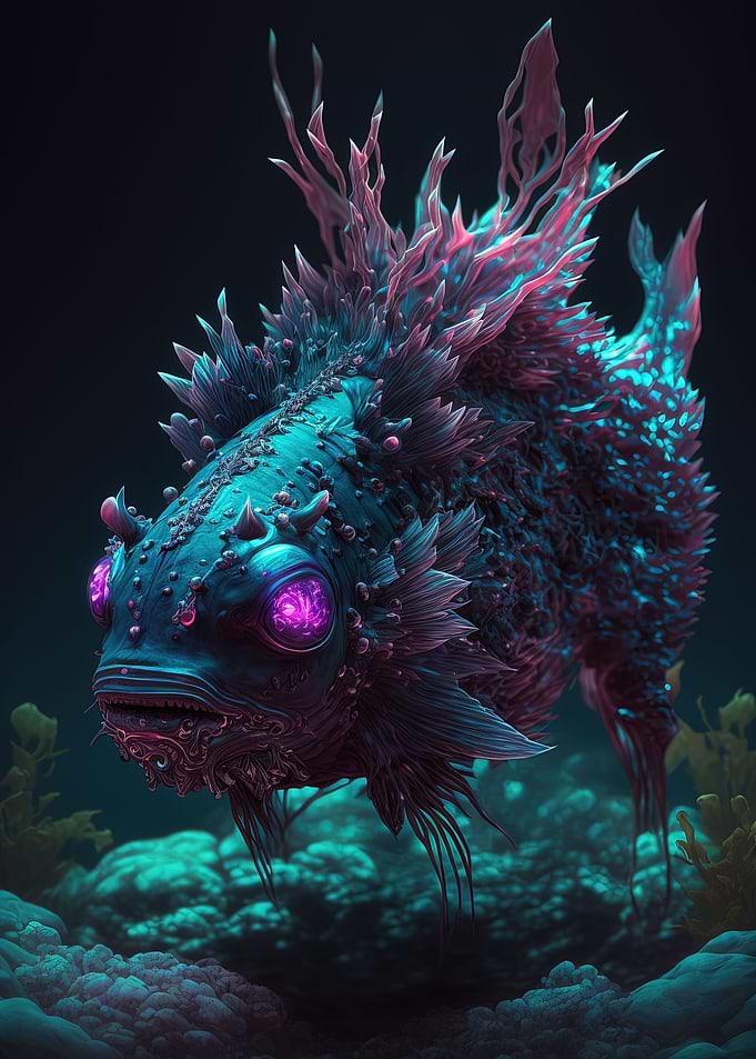 Glowing Reef Fish