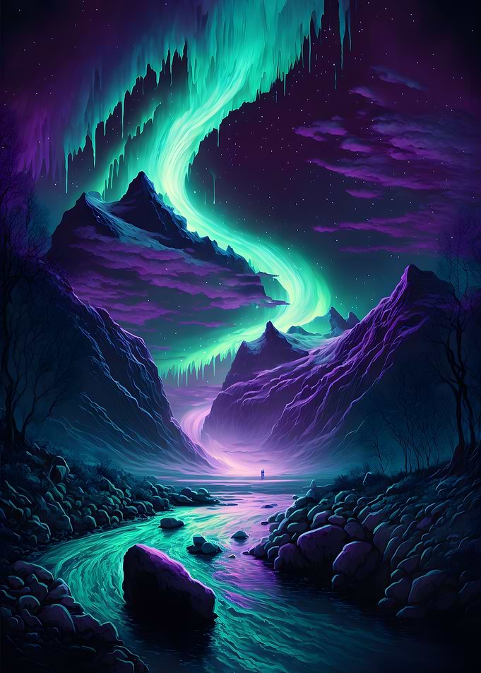 Northern Lights Landscape