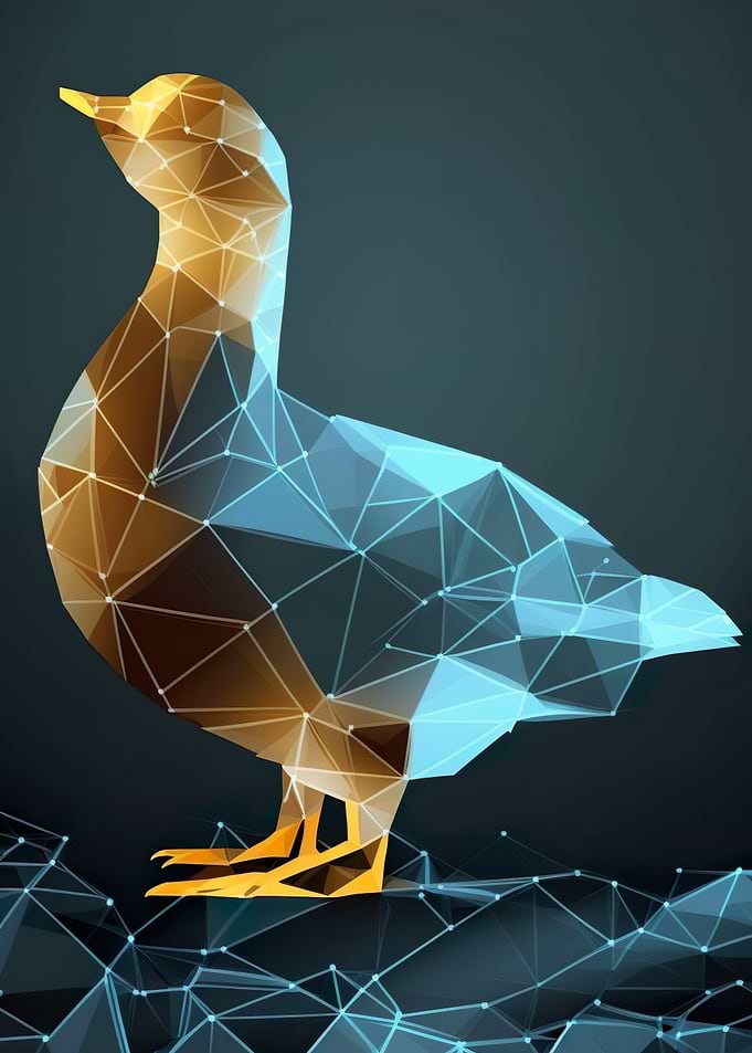 Low Poly Duck Poster
