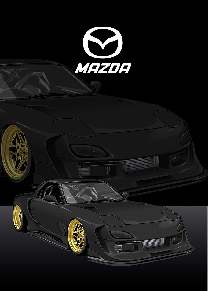 mazda rx 7 black