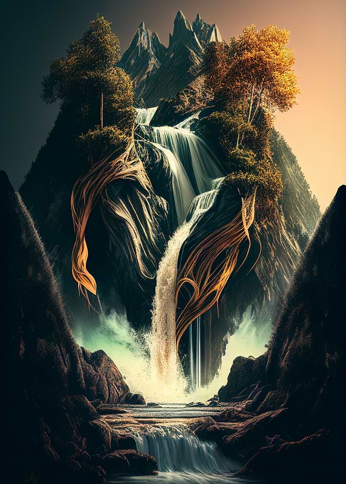 Inspiring waterfall
