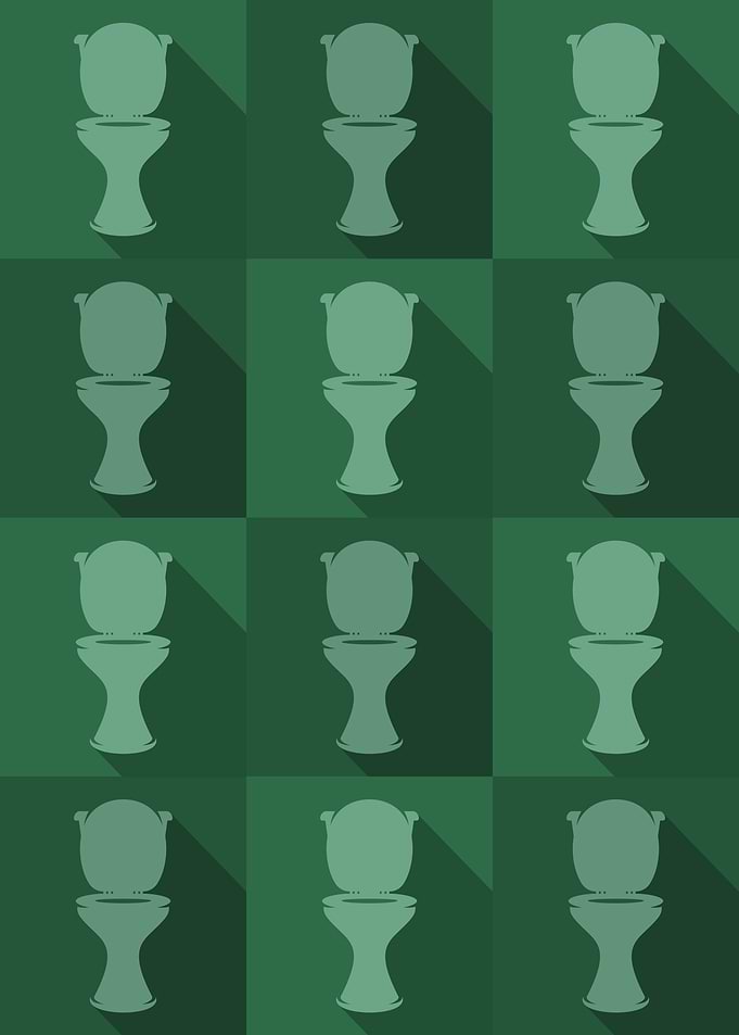 Toilet Icons Pop Art Green