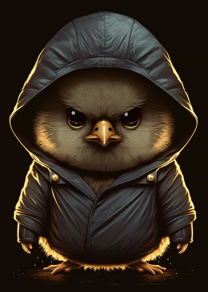 Chicken Wearing a Hoodie