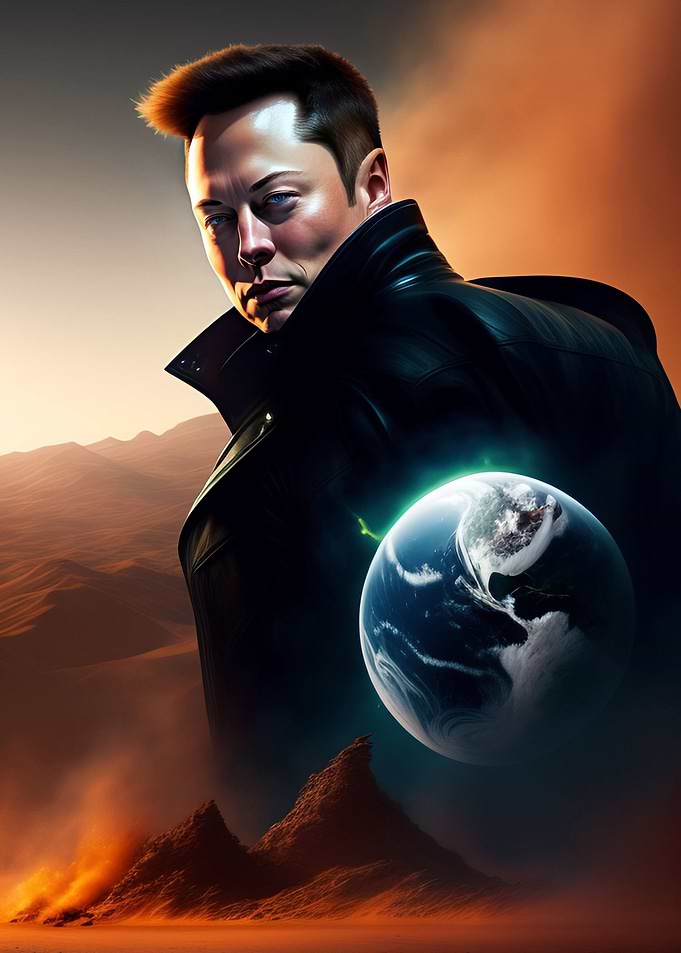 Musk with World in Space