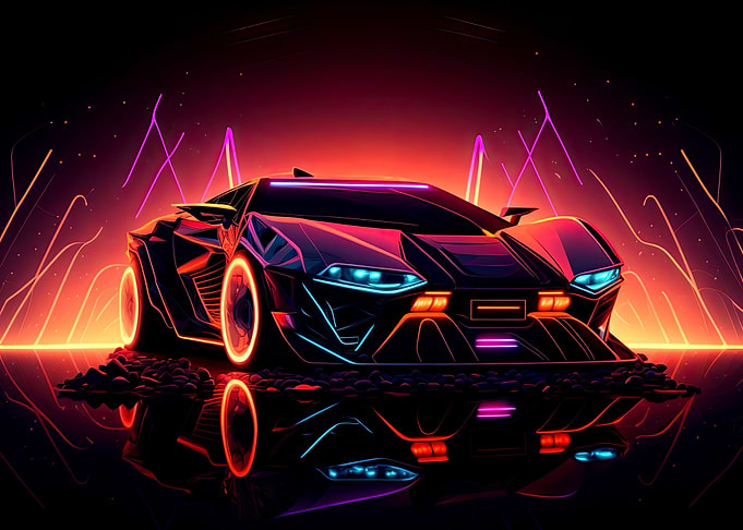 Neon Ferrari