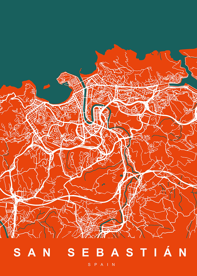 Map SAN SEBASTIAN SPAIN