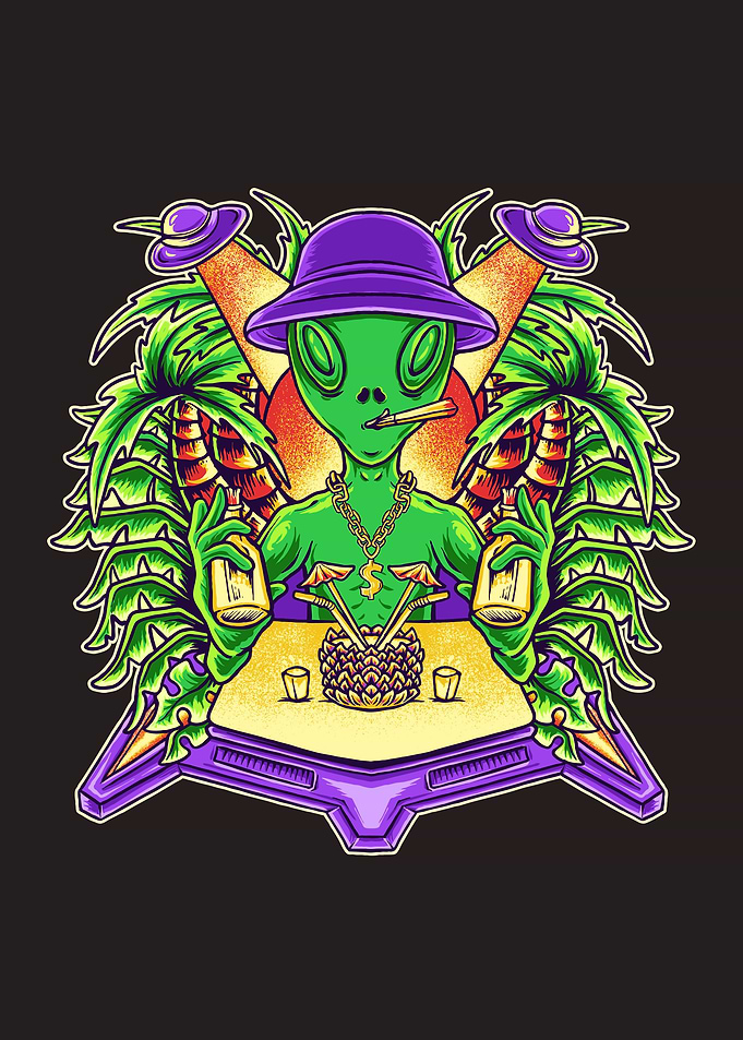 Alien summer flamingo