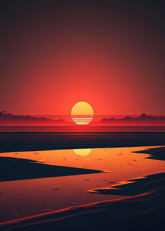 Sunset on the beach