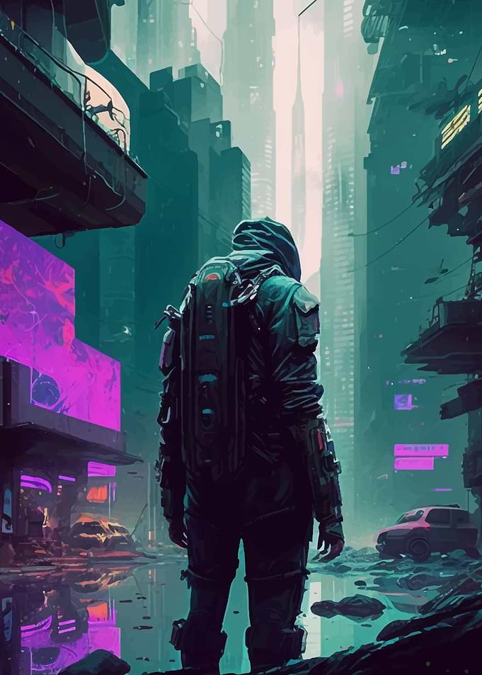 Cyberpunk man