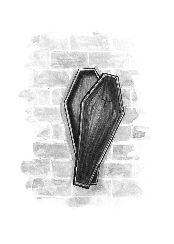 Empty Vampire Coffin