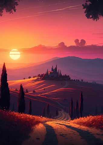 Tuscany sunset