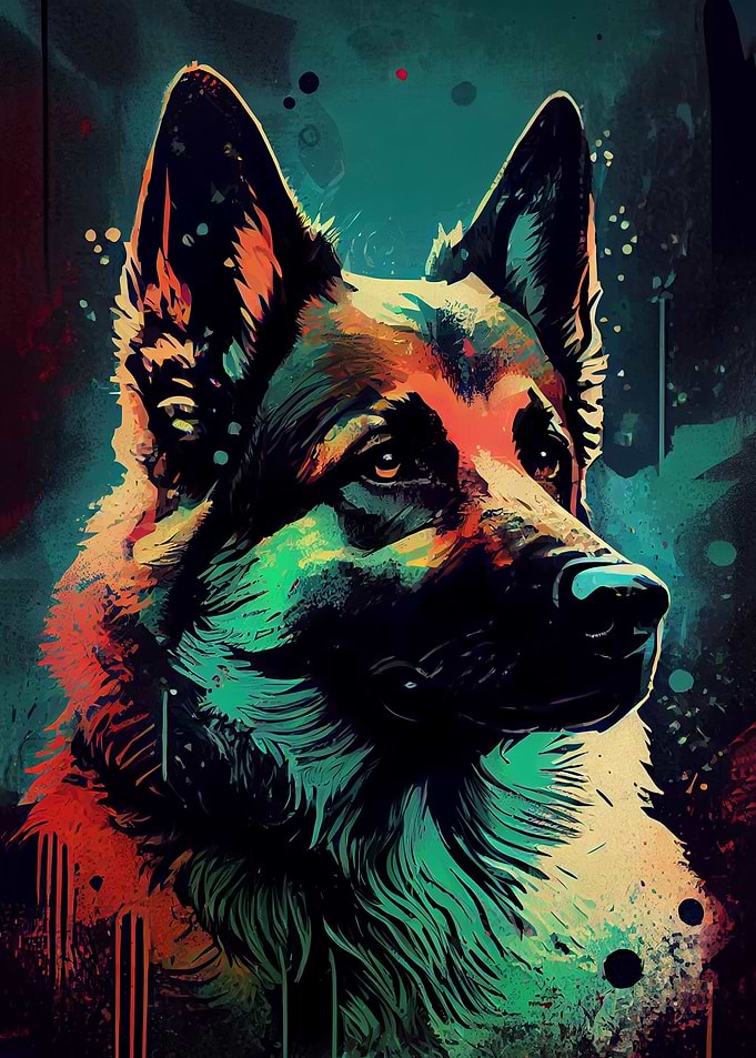 German Shepherd Drawn