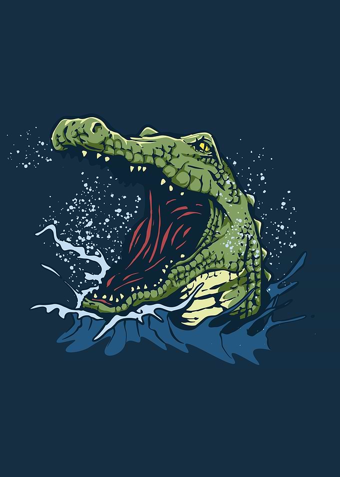 Angry crocodile