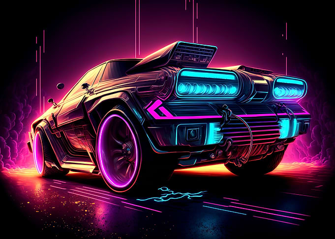 Sportcar neon