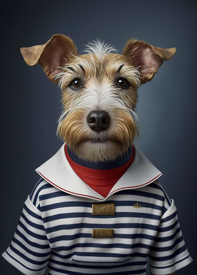 Cute Dog in Style Poster