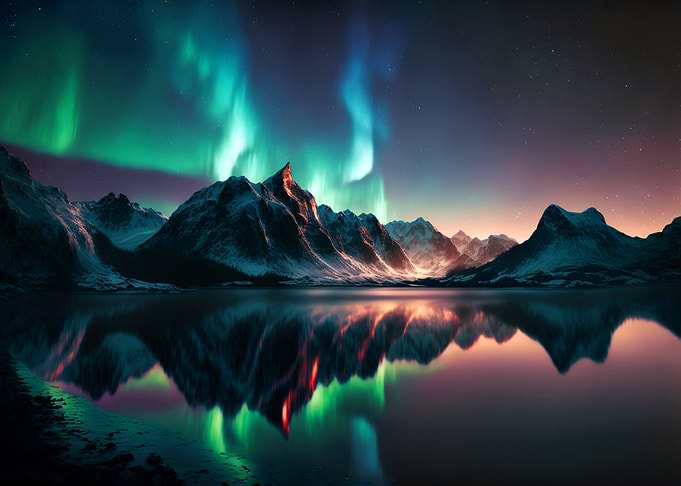 Polar green lights Nature