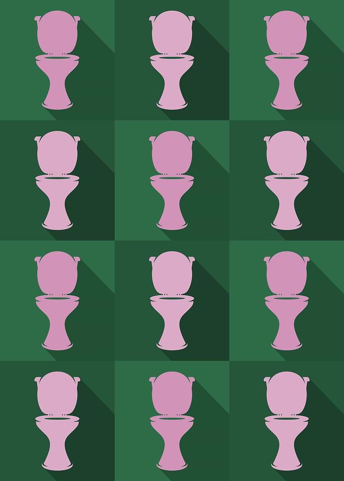 Toilet Icons Pop Art Green