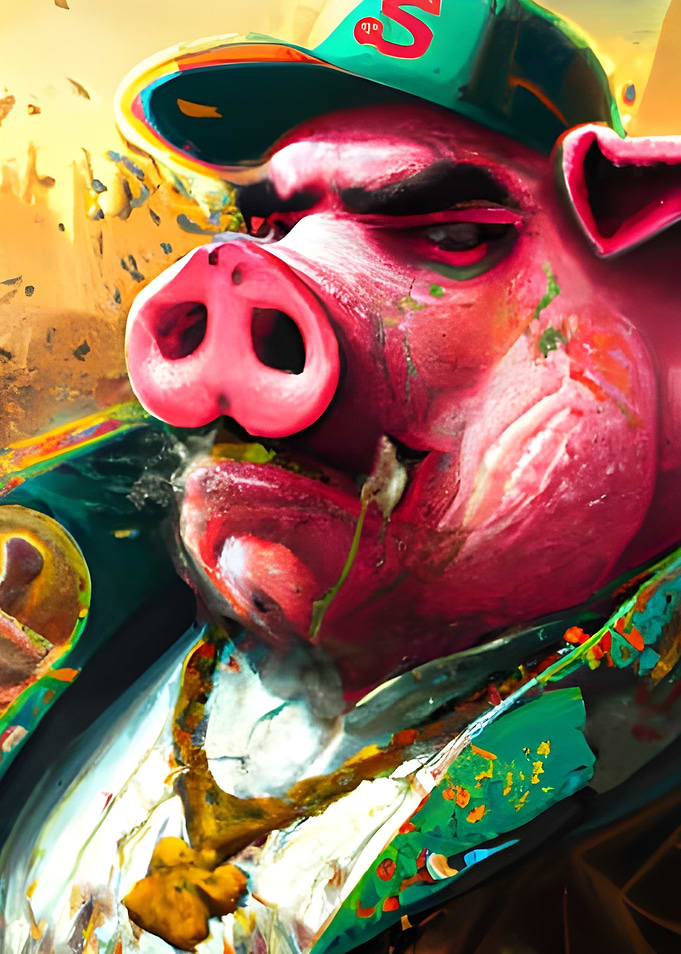 Abstract Gangster Pig