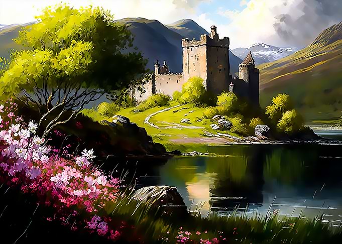 Castle on mountain
